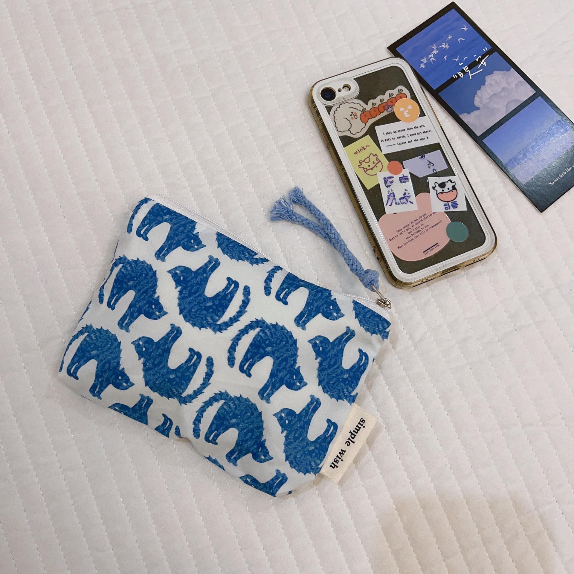 

Мини-сумки-органайзеры из хлопка с цветочным принтом для женщин, маленькая тканевая косметичка для макияжа, маленькая сумочка для монет, детский косметичка