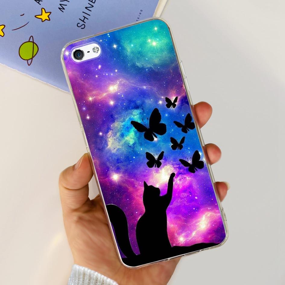 For iPhone 5 5S Case Fashion Astronaut Art Painted Shockproof Soft Cover For iPhone SE 2016 2020 SE2 TPU Funda on iPhone5 Bumper