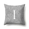 Polyester Pillowcase Home Decoration Gray Bottom Pillowcase 26 English Letter Cushion Cover