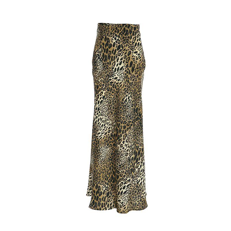 

Fashion Street Leopard Print Skirt Sexy Dress Contrast Color Fashion Casual Niche Design Leopard print L(Suggested 57.50 kg-62.50 kg)