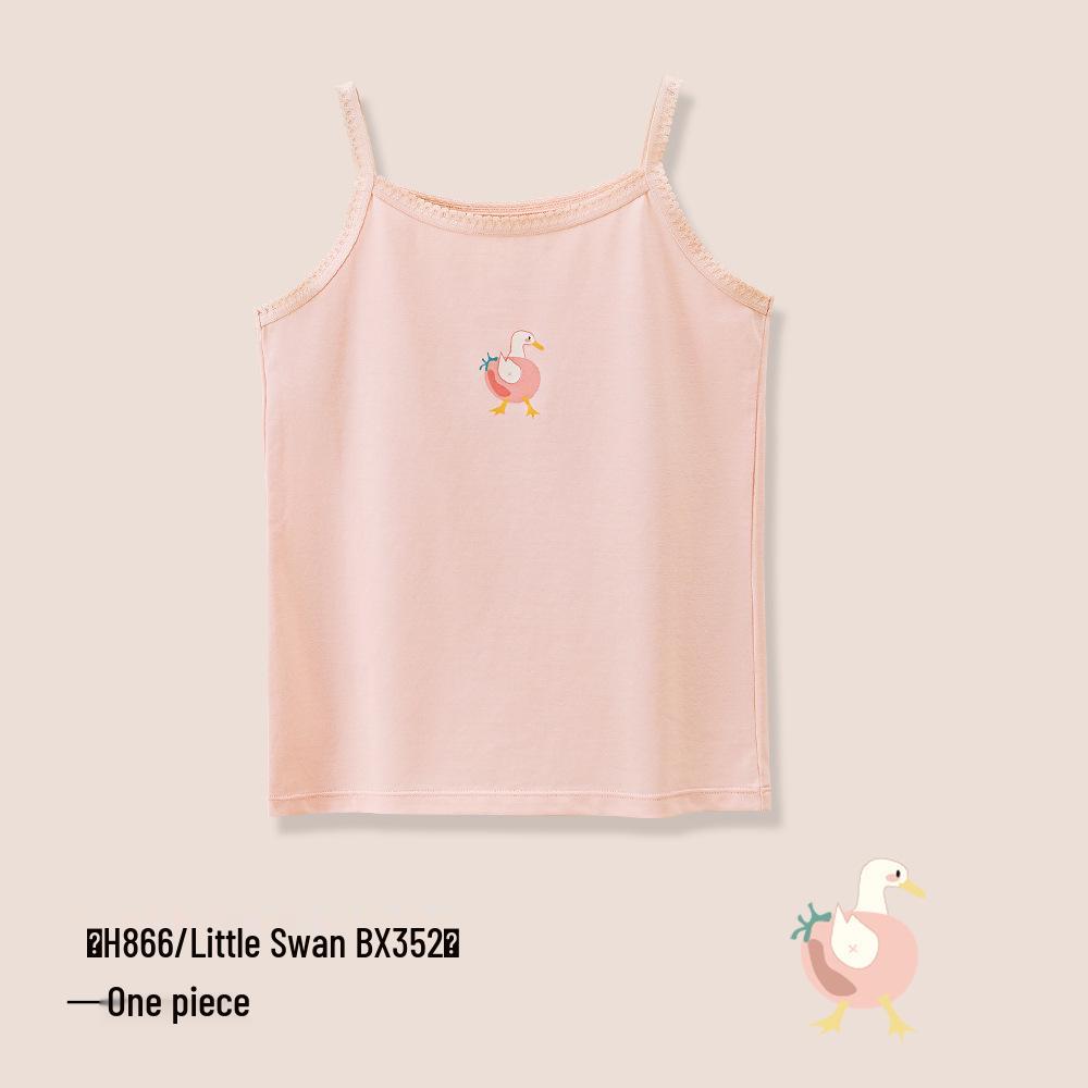 A-Class Summer Pure Cotton Antibacterial Tank Top for Girls and Infants