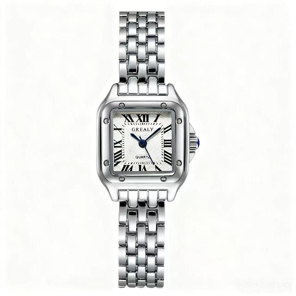 Montre à Quartz Carrée Classique Rétro GREALY pour Femme Étanche