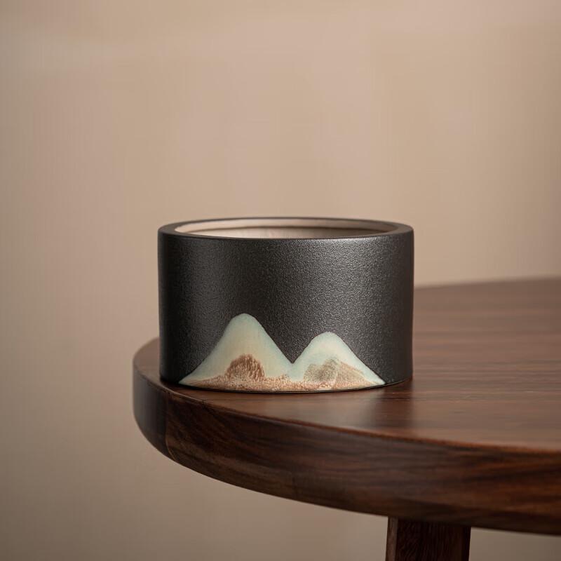 Sushih Hand-Painted Ceramic Tea Wash Basin