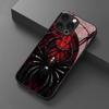 Cool Black Spider Pattern Tempered Glass Black Phone Case For Samsung Galaxy S26 S25 S24 S23 Ultra Plus FE Shockproof Cover