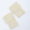 Border Knitted Short Korean Version Winter Women Shoe Covers Foot Covers New Flip Over Scallop Yarn Sock Covers Leg Guards