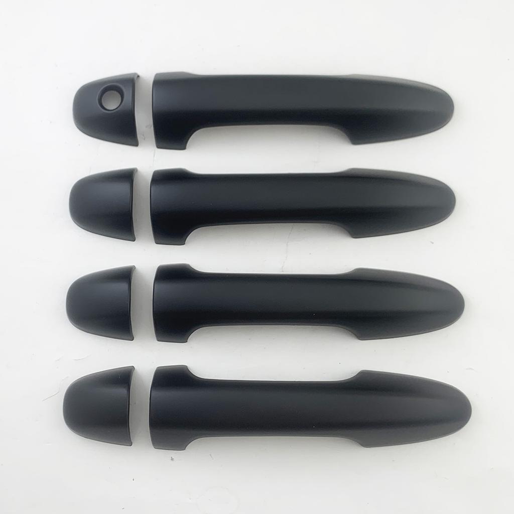 8pcs ABS Carbon Chrome Black Car Accessory Door Handle Cover Trim Paste Style For Toyota Tacoma 2016 2017 2018