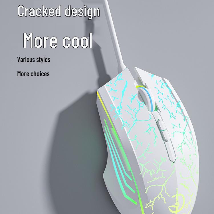 Wired Silent Mechanical Gaming Mouse with Side Buttons for Laptop/Desktop