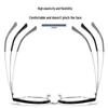 Anti-Blue Light Men's Eyebrow Eyeglass Frame, Ultralight Semi-Titanium, Lily Wei Model 122616Y, Fits Prescription Lenses.