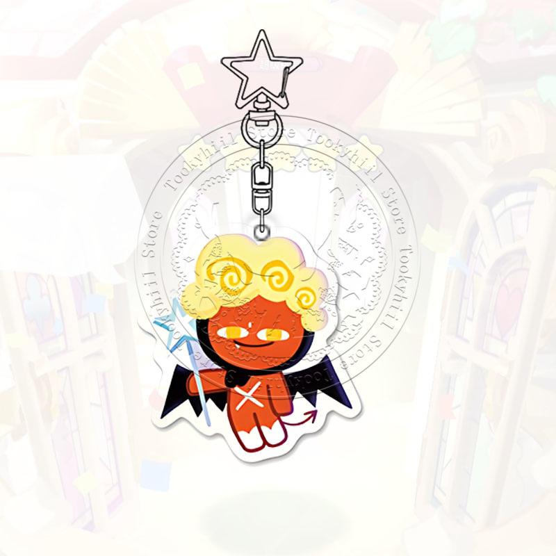 Cookie Run Kingdom Keychain Game Cartoon Coffee Kawaii Student Milk Chocolate Figure Bag Decorate Forester Pendant Birthday Gift