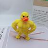 1pc Funny Muscle Yellow Duck Toy Funny Standing Duck Home Decoration Desktop Ornaments To Send Friends A Small Gift.