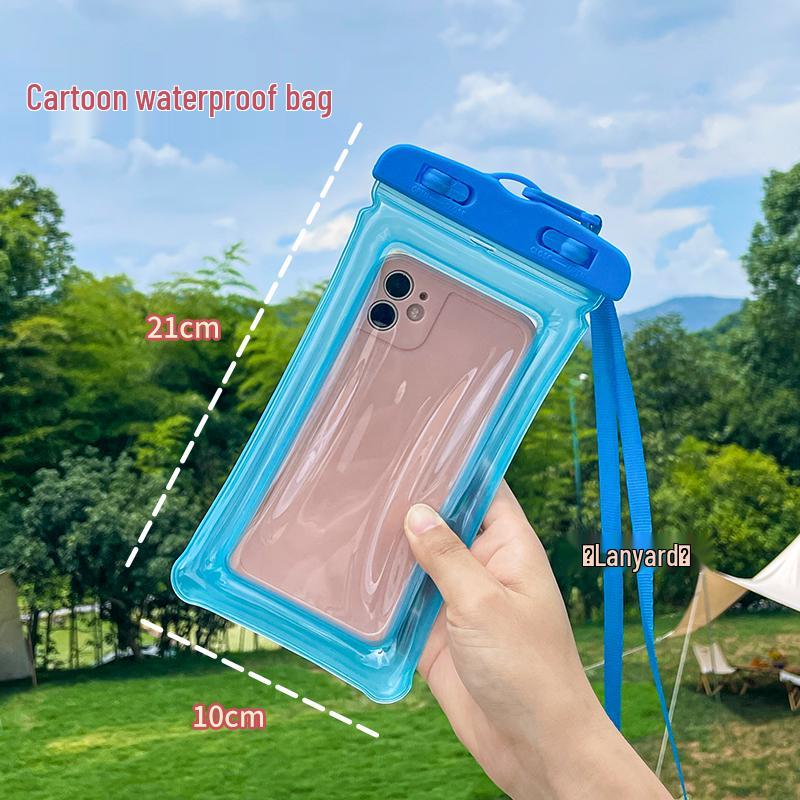 Waterproof Touchscreen Phone Pouch for Swimming and Rafting - Self-Sealing Transparent Case