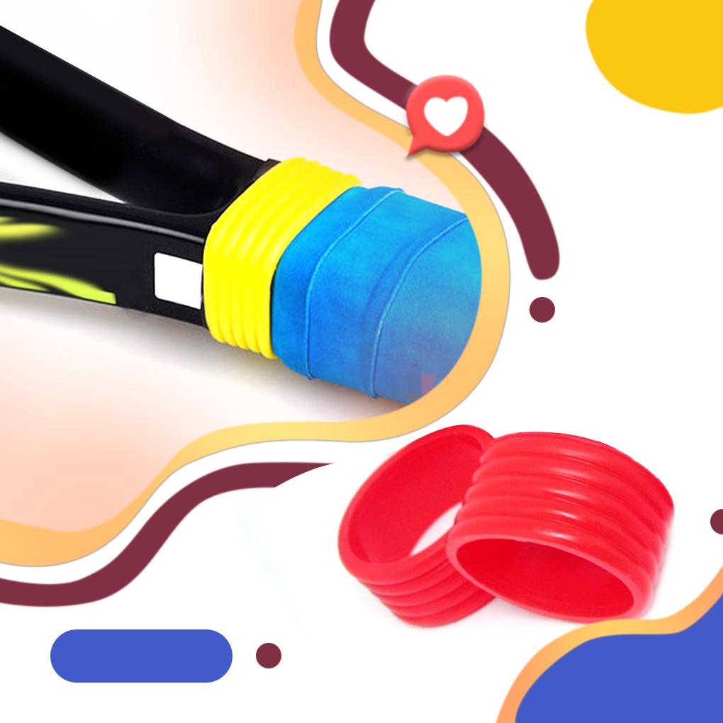 2 Pieces Racket Grip Rubber Ring Badminton Bat Overgrip Fix Holder Protector Supplies Universal Professional Accessories