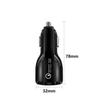 3.1A QC3.0 2 USB Car Charger 12-24V Car Adapter Socket Splitter Cigarette Lighter Quick Car Phone Charger For IPhone Samsung