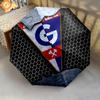 Górnik Zabrze Muster, automatischer Klappschirm, tragbares und faltbares Design, 8 Speichen, ein Weihnachts- oder Geburtstagsgeschenk.
