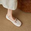 2025 Autumn New Soft Leather One-pedal Loafers Women's Thick-soled Simple Mother Shoes Soft-soled Comfortable Small Single Shoes Women