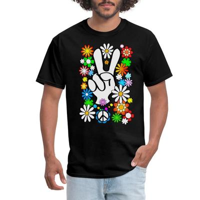Peace Sign Flower Power Men's T-Shirt Unisex T-Shirt