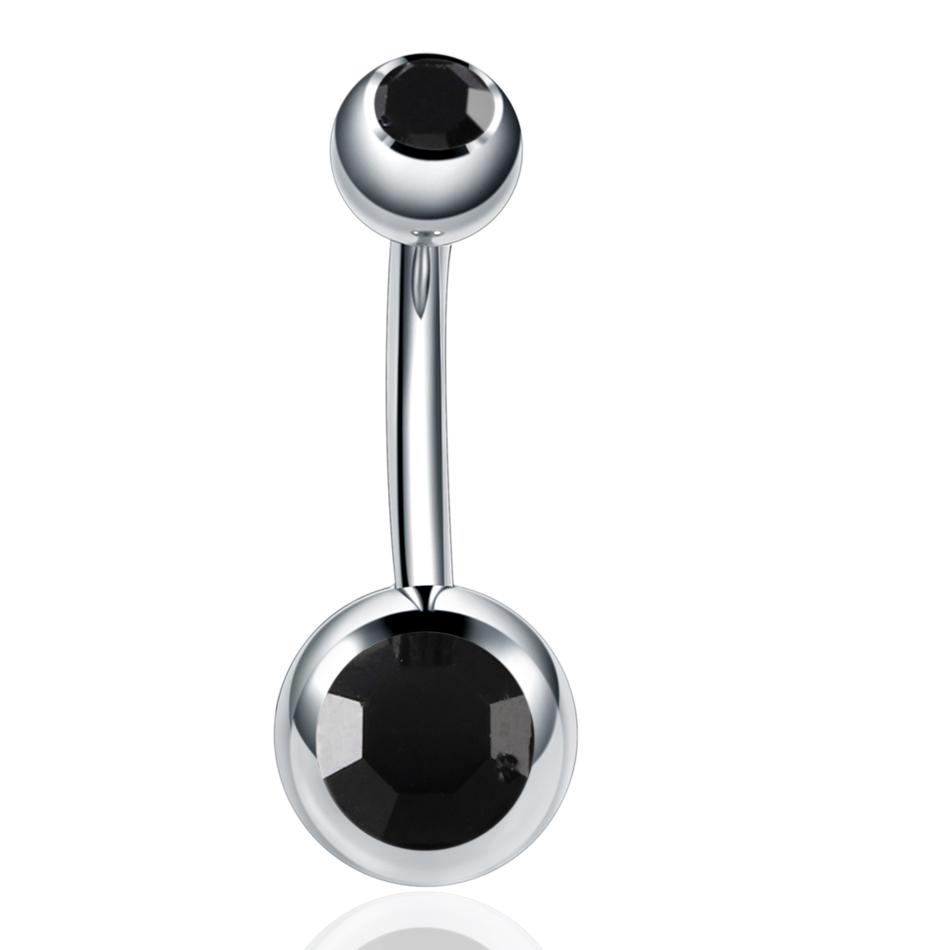 1PC Surgical Steel Crystal Belly Button Piercings 14G Heart Belly Piercing CZ Navel Ring Nombril Belly Rings Sexy Women Jewelry
