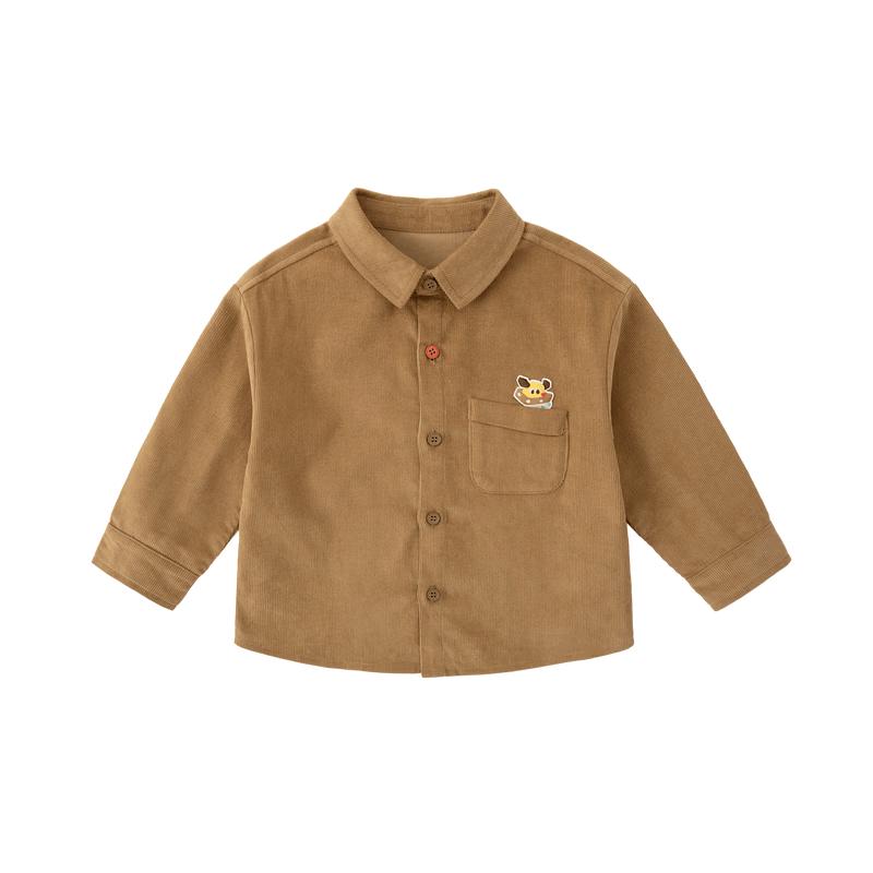 Dudu Family 100% Cotton Kids Long-Sleeve Shirt 80 светло-коричневого