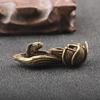 Antike Bronze Lotus Karpfen Schreibtischdekorationen Räuchergefäß Vintage Kupfer Tischornament Heimdekoration Handwerkszubehör