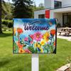 Mailbox Cover Spring Summer Floral Birds Mailbox Wrap Letter Post Box Cover Wrap Decoration for Outside Garden Yard Home Decor