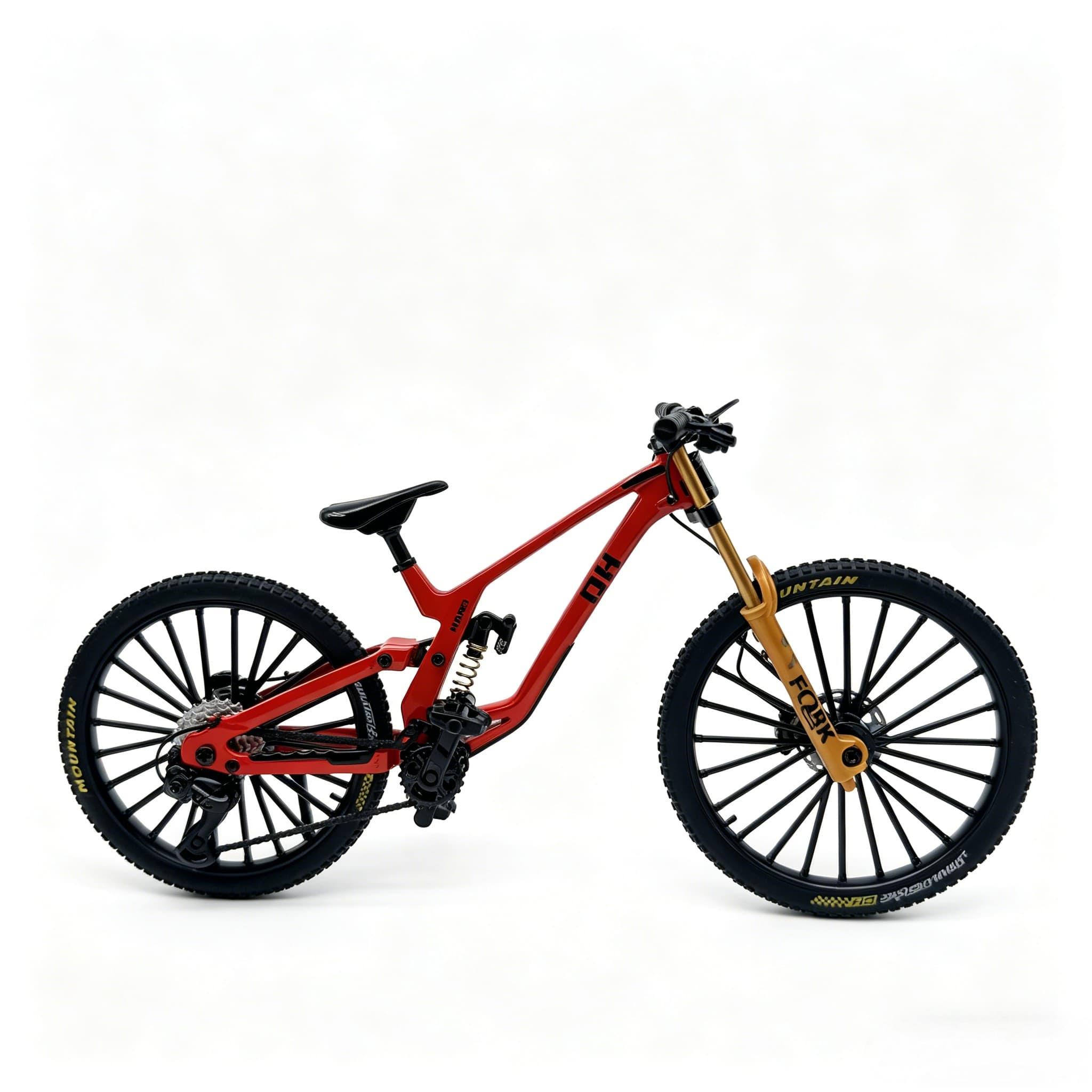 1:Maßstab 8 Legierung Mountainbike Modell, Druckguss Simulierte Downhill Fahrrad Mit Federung, Sammler Spielzeug Geschenk Für Radsport En black