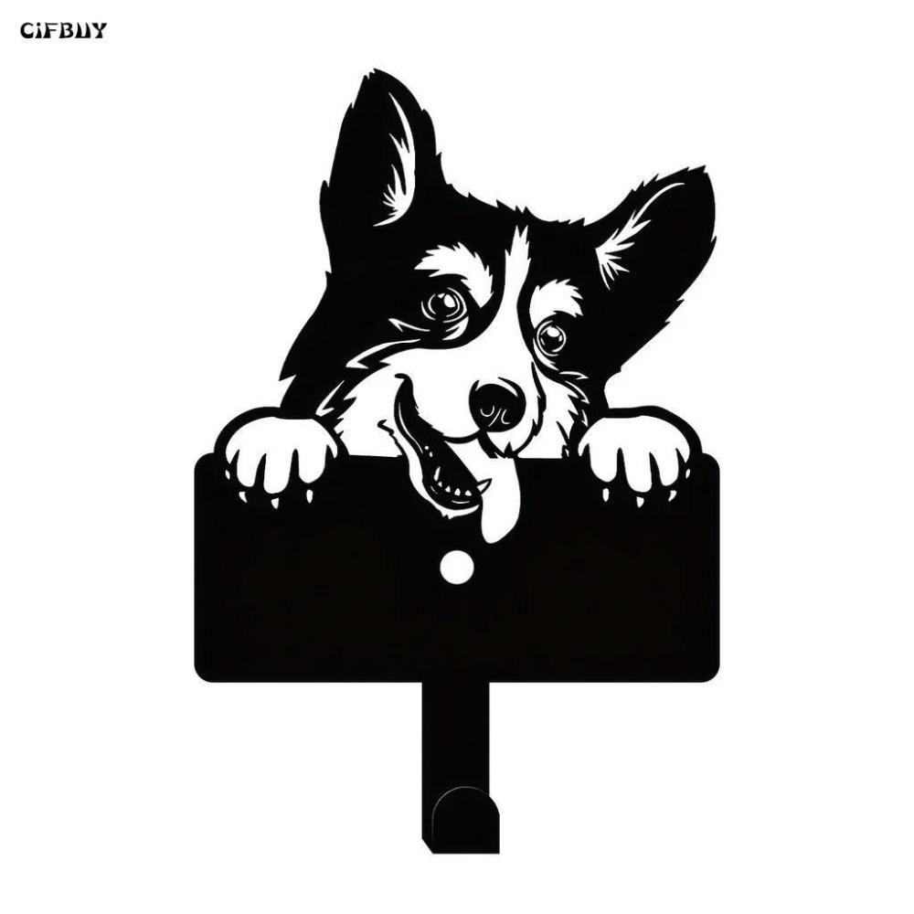 Wall Hook Metal Corgi Dog Lover Home Decor