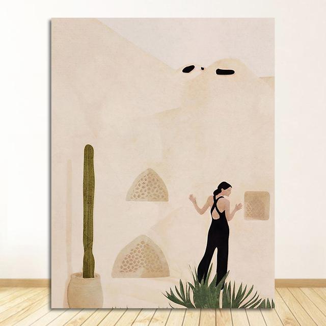 Nordic Posters and Prints Wall Art Canvas Painting Wall Pictures for Living Room Decor Abstract Feature Plant Vintage