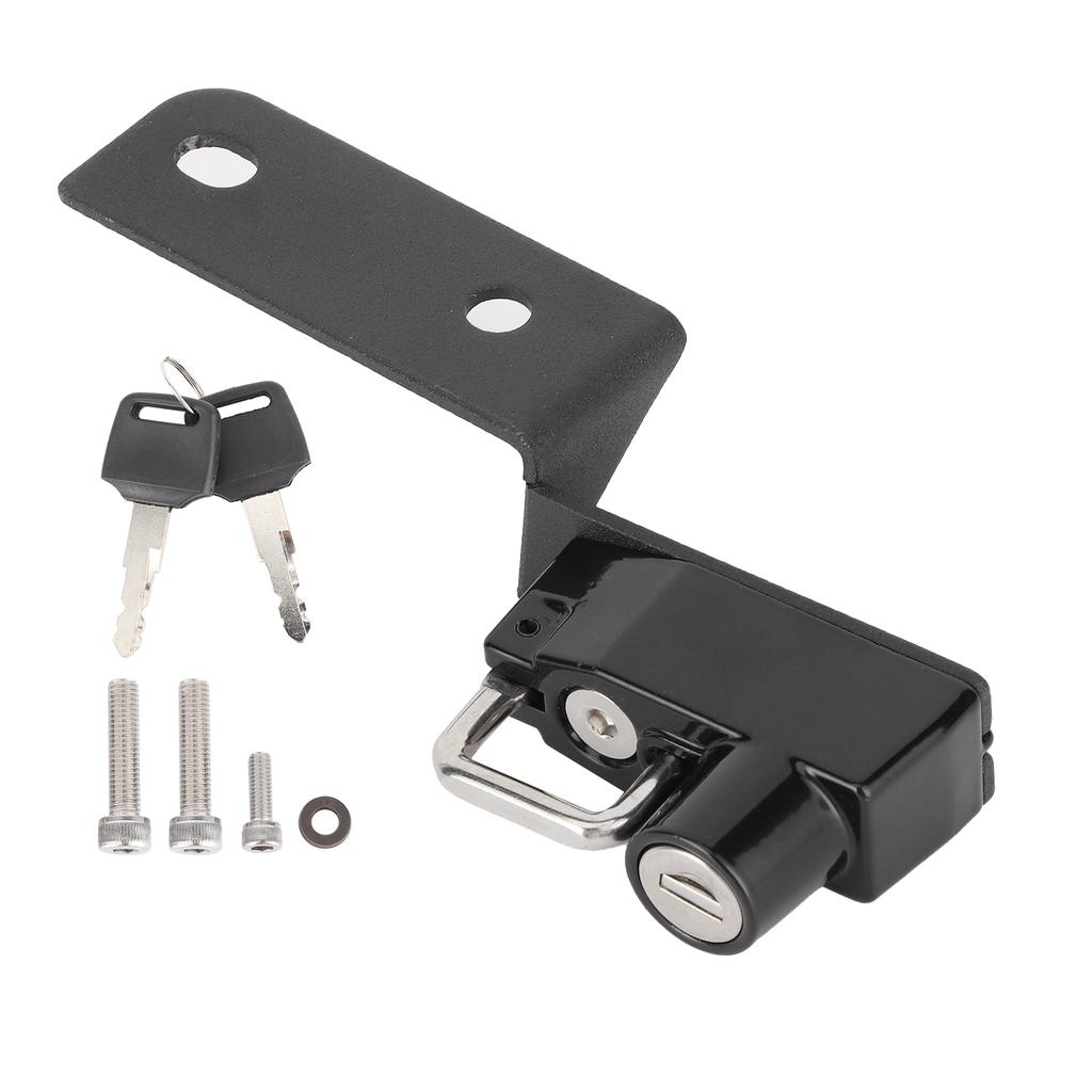 Motorcycle Metal Helmet Lock Anti Theft Security Motorbike Riding Accessory with 2 Keys