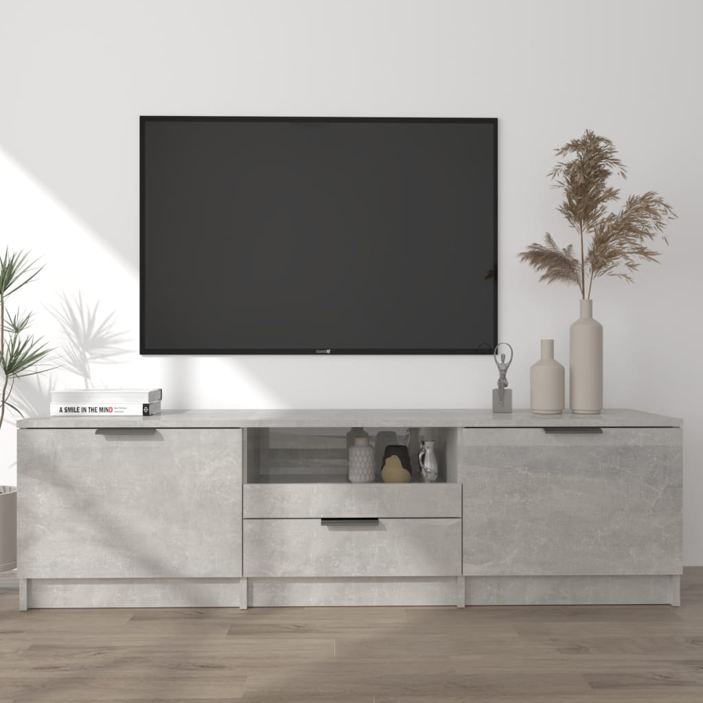 TV Stand Concrete Grey 140 x 35 x 40 cm Particleboard