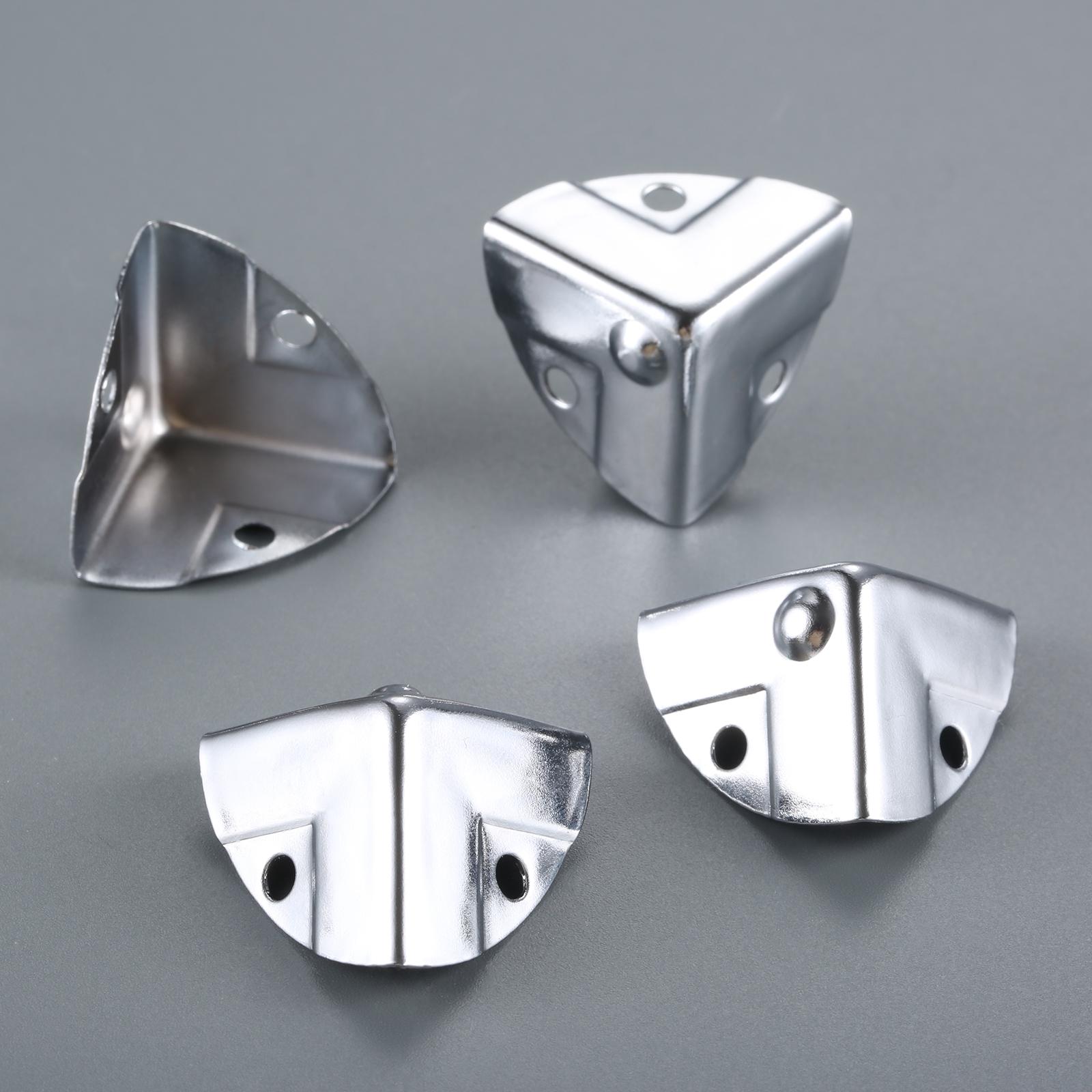 

4pcs/set Metal Box Corners Protector 23mm/28mm Triangle Scalloped Code Pressed Bumps Decor Luggage Aluminum Suitcase Toolbox