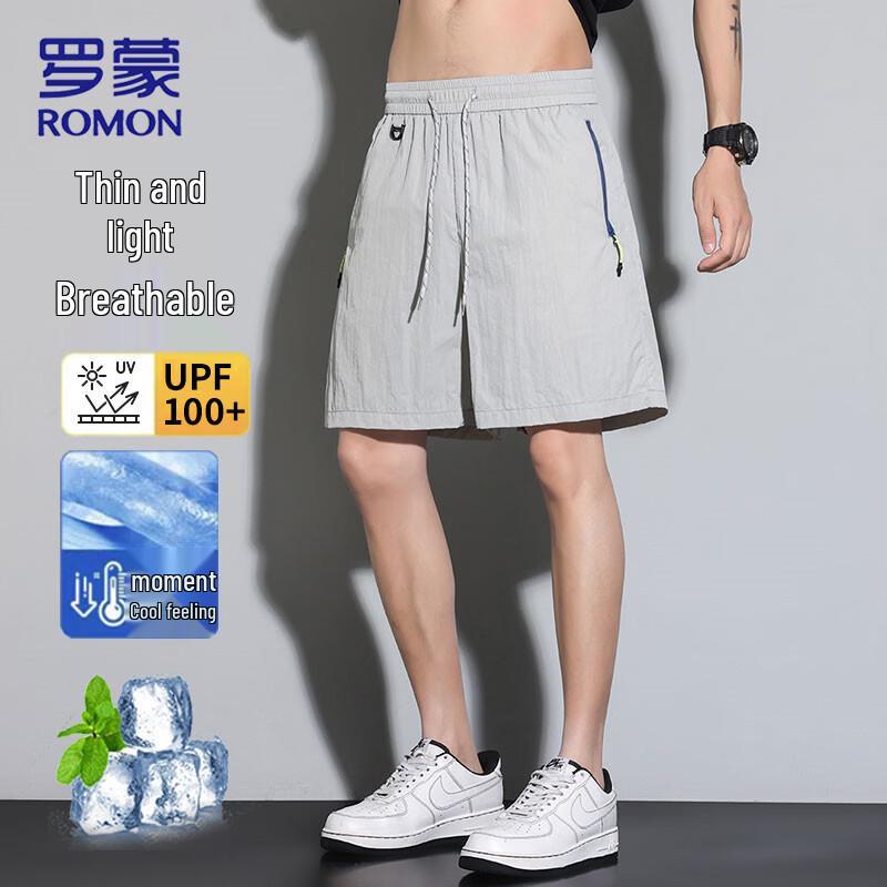 ROMON Men s Quick-Dry Nano-Wrinkle Ice-Feel Casual Shorts 3XL