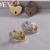 Cadenas Mini en Métal Vintage en Forme de Cœur pour Sac Valise Boîte à Bagages Serrure à Clé Avec Clé