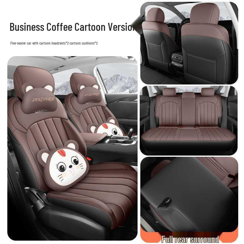 Perforated Leather Car Seat Covers for Geely Emgrand 5th Gen, All-Season, Vehicle-Specific, Full Coverage Seat Covers