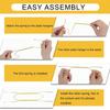 4/6/8/10/12 Inch Plate Dish Hangers Holder W-shaped Wall Display Decorative Invisible Spring Hanging Hook Golden