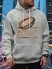 Rugby Letter Badge Pattern Print Design Plus Size Premium Fall Winter New Men'S Plus Size Round Neck High Street Unisex Loose Hood
