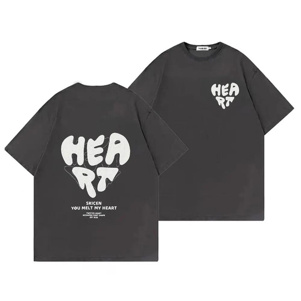 Fashion Printing Summer Men's T-shirt Cotton Luxury Short Sleeve Tees Solid Color Brand 2023 Womems Tops T-Shirts Free Shipping