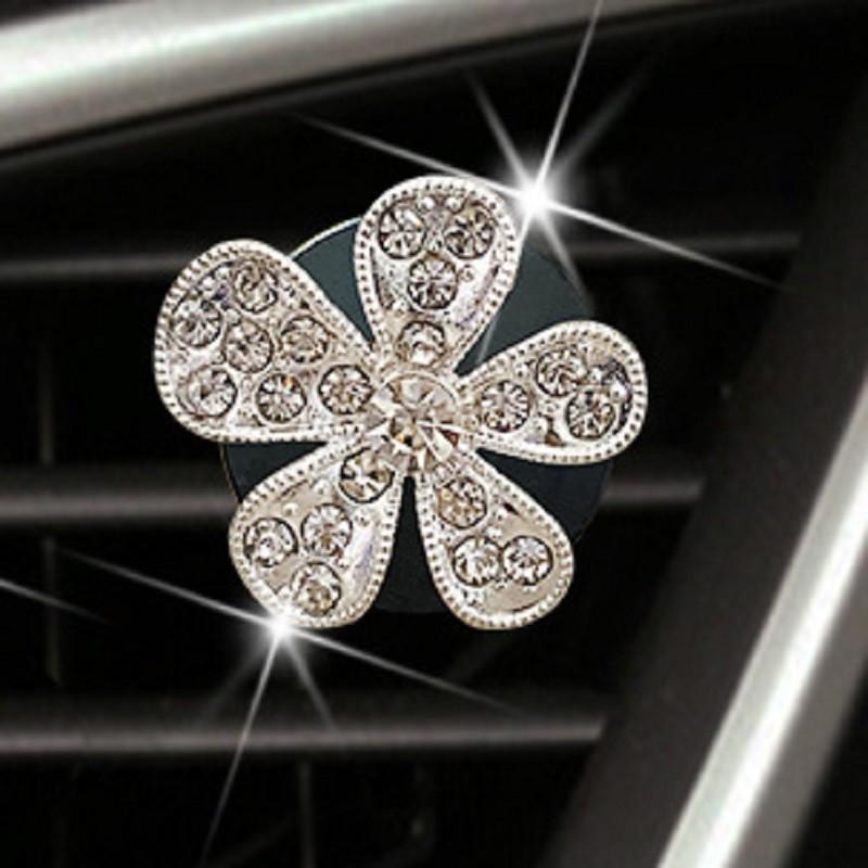 

Сплав Декор Автомобиль Автомобильный Ароматизатор Клипса на Воздуховод Мерцающие Кристальные Вставки