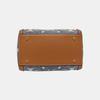 [Pre-Owned] T Monogram Zipper Closure Fabric And Leather Barrel Bag Mini - Fair #19B6XOQ