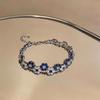 Elegant Zircon Love Heart Flower Bracelet for Women: Fashionable & Versatile Hand Jewelry