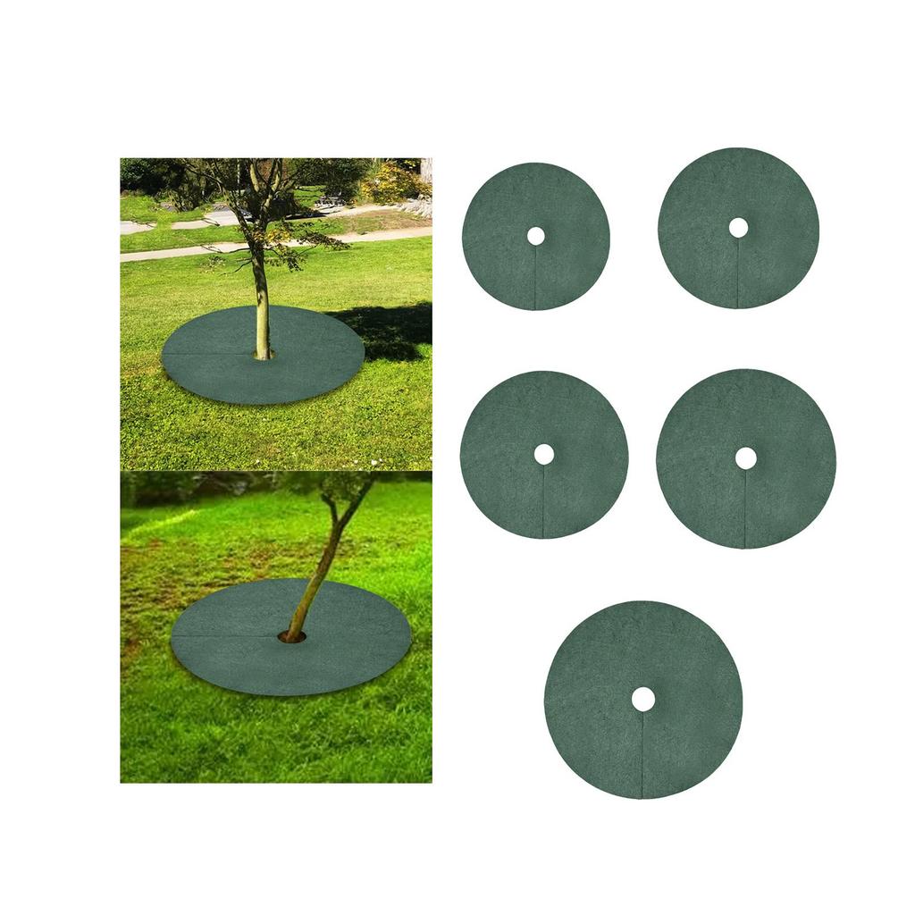 10 Pieces Tree Weeding Barrier Mats Garden Weeding Barriers Tree Protector Mats for Landscaping Patio Outdoor Tree Grass