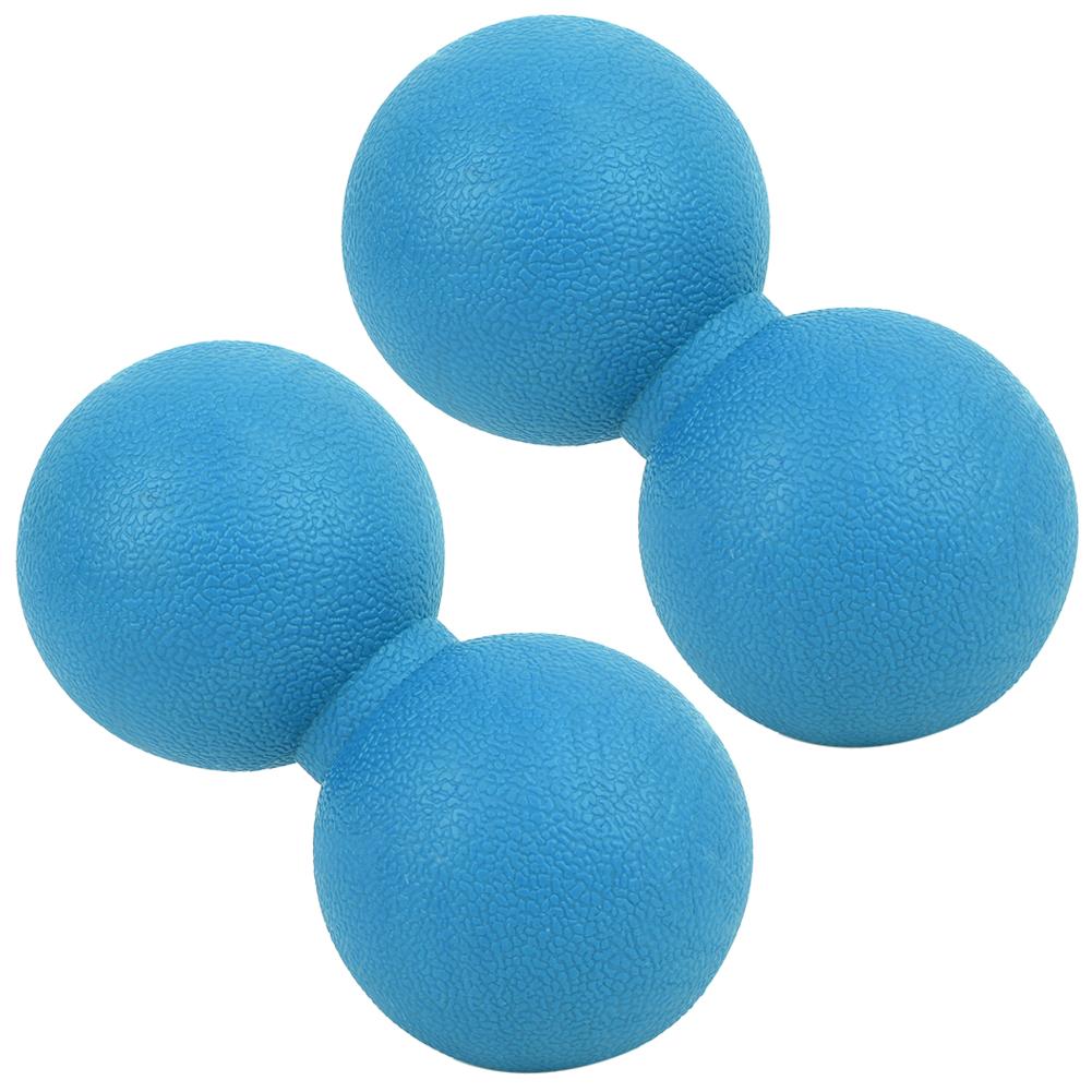 2Pcs Silicone Peanut Shape Yoga Training Muscle Relaxation Massage Ball Massagerblue Peanut Shape