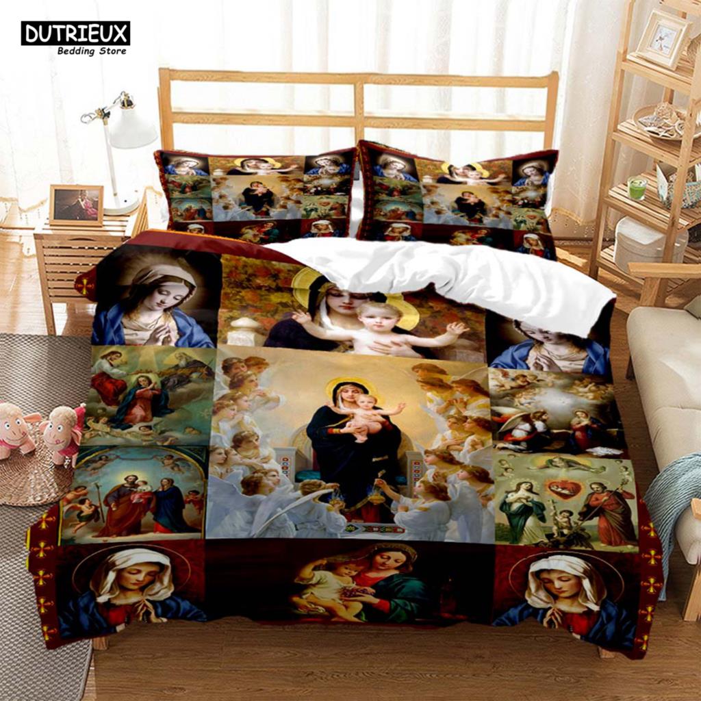 Bettdecke Gott Digitaldruck Polyester Bettwäsche-Sets Kinder Jungen Set Für Teenager Bettwäsche-Set Bett-Set Queen-Size Bettwäsche-Set