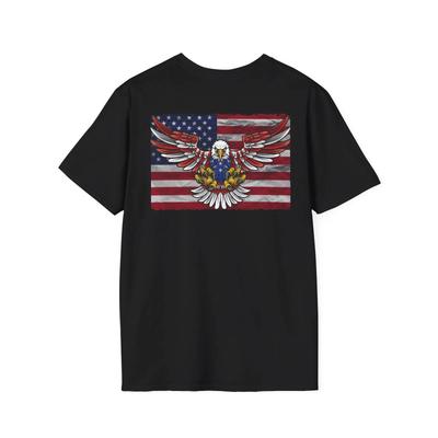 Patriotic Eagle T-Shirt | Unisex Softstyle Tee, Eagle Graphic Shirt, 4th
