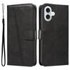For iPhone 17 Wallet Case T-Shape Lines Leather Phone Cover Stand
