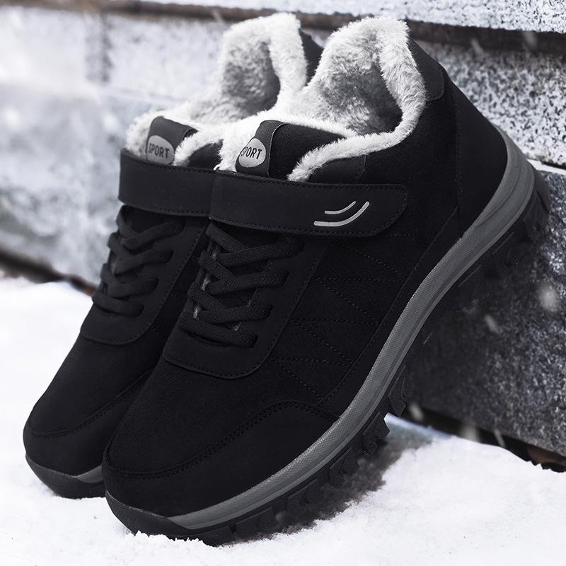 Women's & Men's Winter Walking Shoes MX1666 - Warm, Velvet-Lined, Large Size, High Top, for Middle-Aged & Elderly