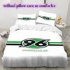 Hannover 96 Pattern Bedding Quilt Set Quilt Cover Pillowcase Home Decoration Birthday Gift (1 * Duvet Cover + 2 * Pillowcase, Without Core)