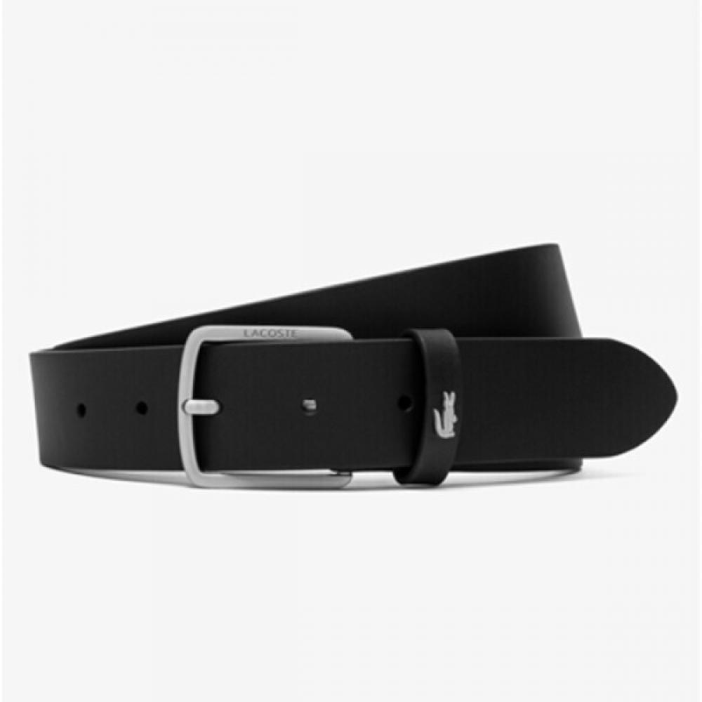 Lacoste Silver Croc Leather Belt Us Rc4082m56g 110