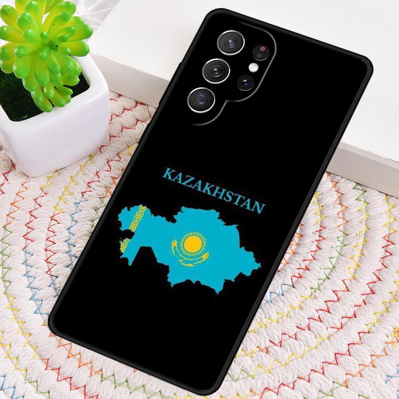 Kazakhstan Flag print Silicone Phone Case For Samsung Galaxy note 10 pro S26 S25 S24 S23 S22 S21 Plus S25Ultra Capa Cover