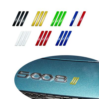 1 Pièce Bandes Décoratives Style Voiture 3D Emblème Badge Latéral Métallique pour Voiture Autocollant Coffre Arrière Pour 206 207 308 508 408 3008 4008 5008GT
