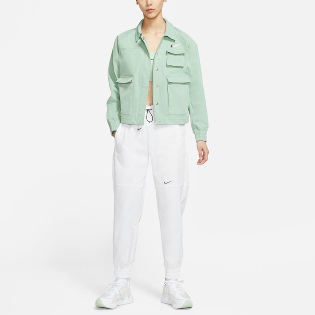 Nike Sportswear Swoosh Outdoor Casual Multi-Pocket Woven Jacket Women Jacket Light-Green CZ8900-006